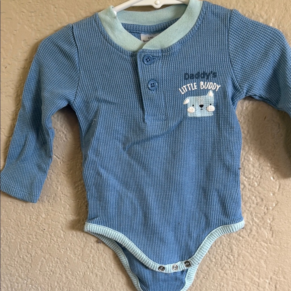 Blue Bodysuit One Piece with Long Sleeves